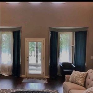 Two Curtain Panels: 108 inches Length